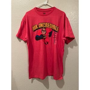 NWT Disney Parks Pixar Incredibles Mr Incredible Red Tee Sz L XL